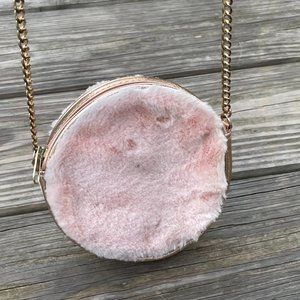 Capelli New York Kids Shoulder Bag Pink Fur Round